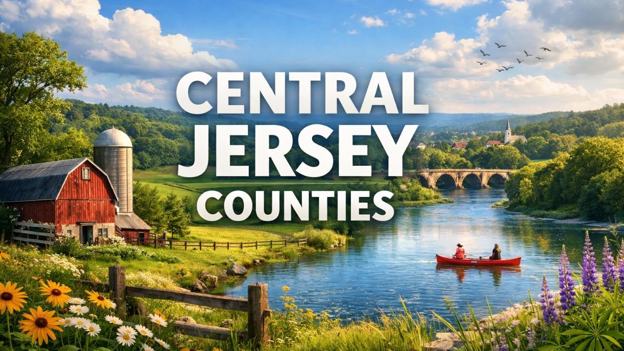 Central Jersey Counties New Jersey property tax calculator showing property value input, municipality selection, property type, and 2024/25 tax estimate tool