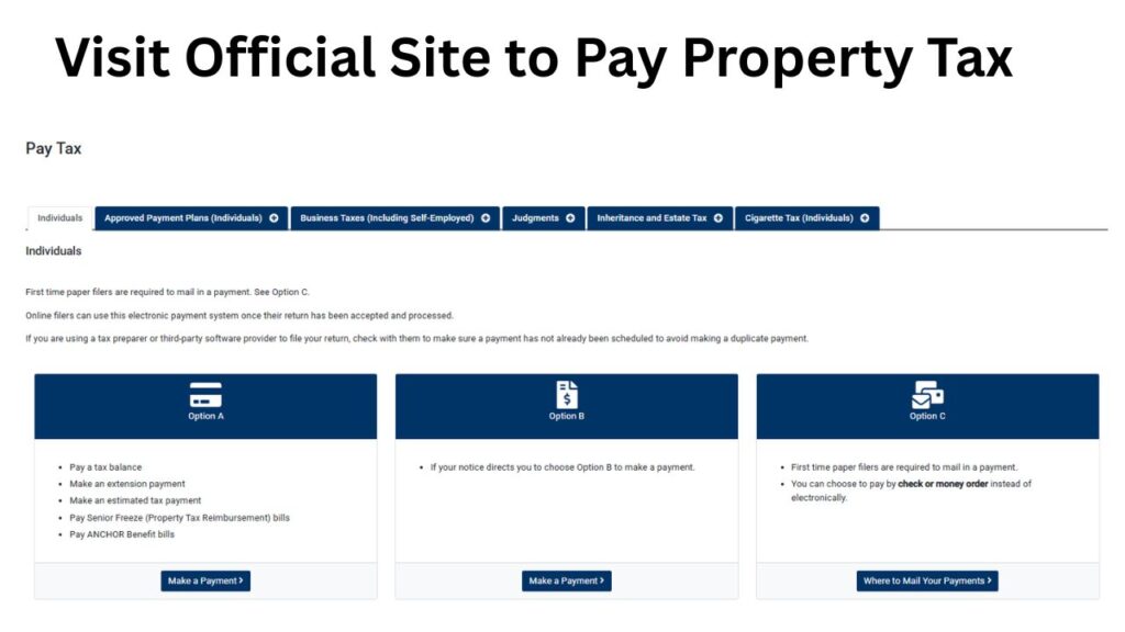Visit Official Site to Pay Property Tax
