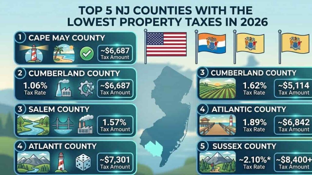 Top 5 NJ Counties with Lowest Property Taxes 2026 Guide